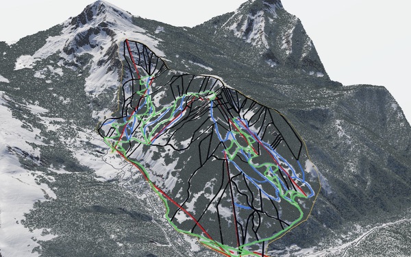 Taos Ski Valley 3D trail map