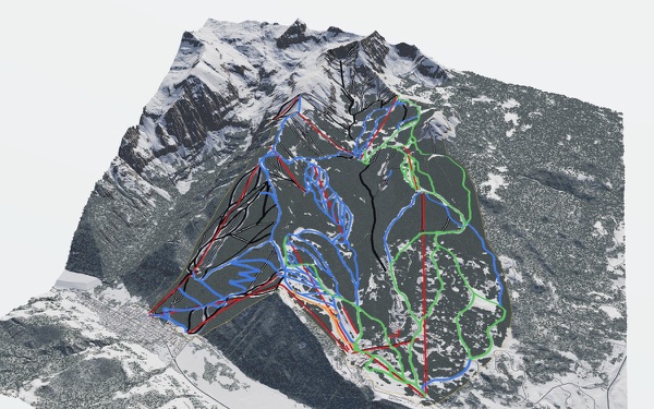 Telluride Ski Area 3D trail map