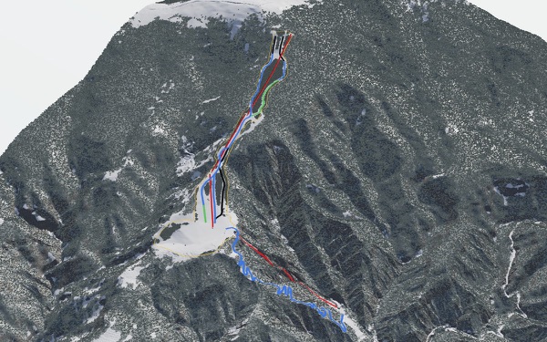 Tengendai Kogen 3D trail map