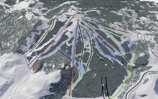 Terry Peak Ski Area 3D trail map
