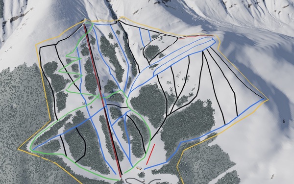 Teton Pass Ski Area 3D trail map