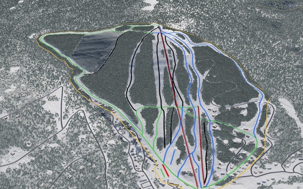 Timberline Four Seasons Resort 3D trail map