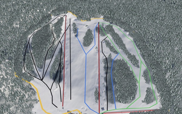 Titcomb Mountain 3D trail map