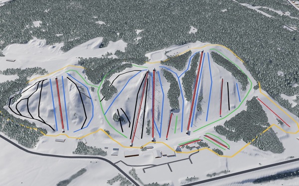 Trollhaugen 3D trail map