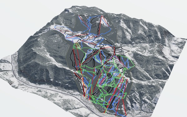 Vail Ski Resort 3D trail map