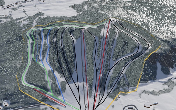 Val Neigette 3D trail map