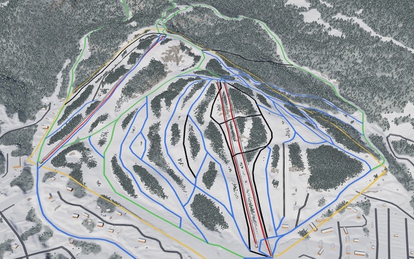 Val Saint-Come tourist resort 3D trail map