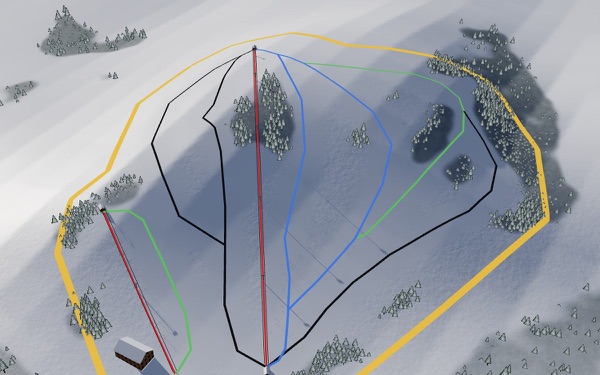 Valley Ski Hill 3D trail map