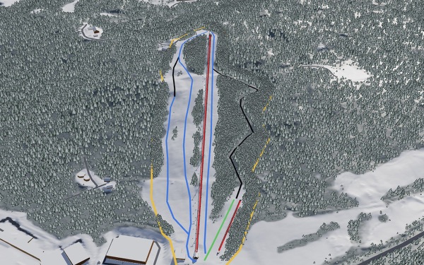Victor Constant Ski Area 3D trail map