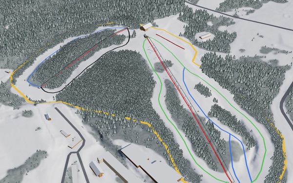 Villa Roma Ski Area 3D trail map