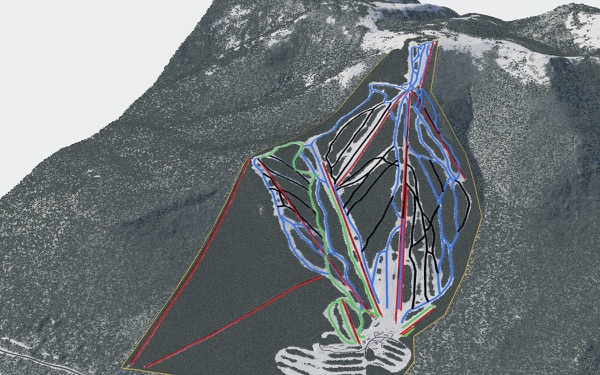 Waterville Valley Resort 3D trail map