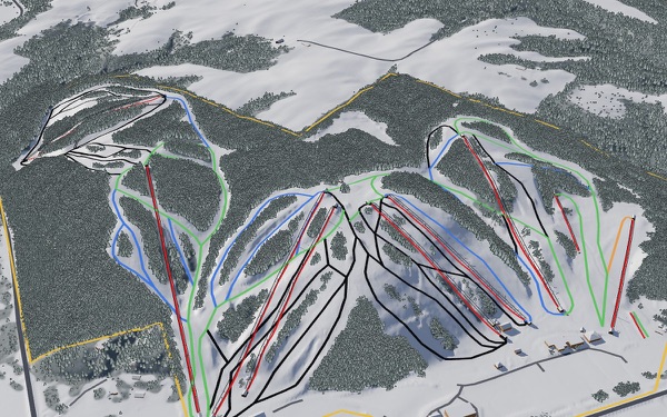 Welch Village 3D trail map