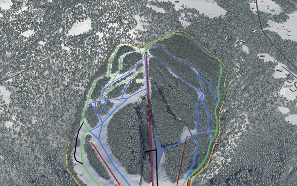 Whaleback 3D trail map