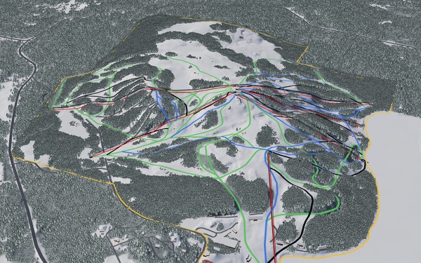 Whitecap Mountain 3D trail map