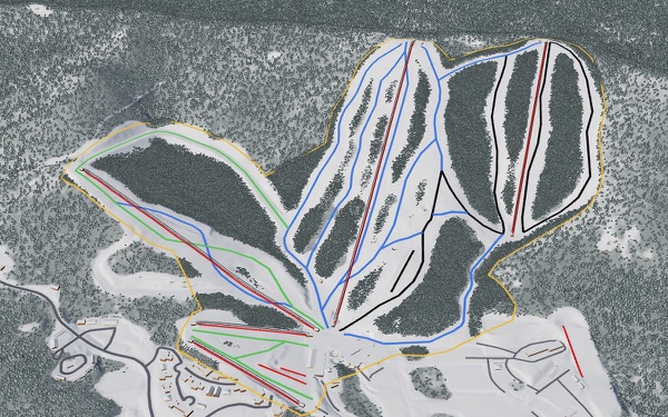 Whitetail Ski Resort 3D trail map
