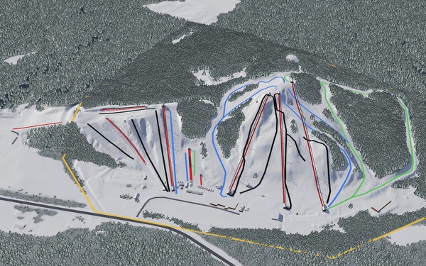 Wild Mountain 3D trail map