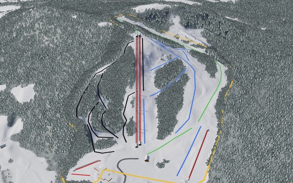 Willard Mountain 3D trail map