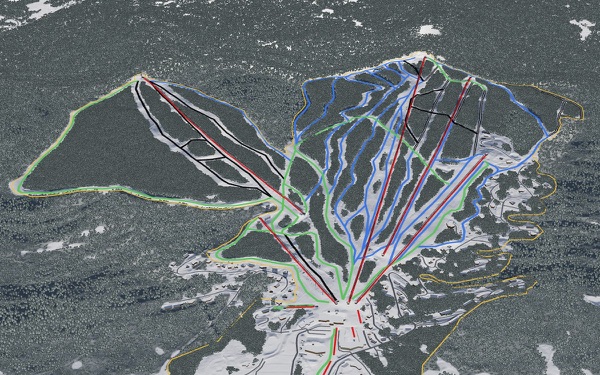 Windham Mountain 3D trail map