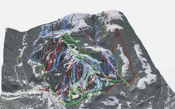 Winter Park Resort 3D trail map