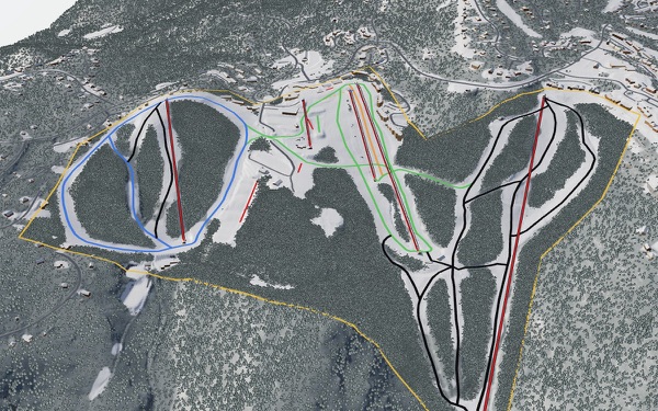 Wintergreen Resort 3D trail map