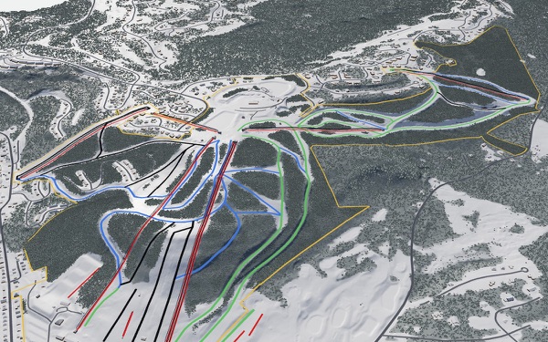 Wisp Ski Resort 3D trail map