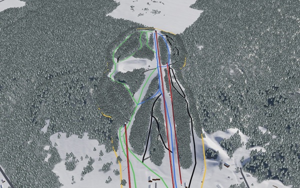 Woods Valley 3D trail map