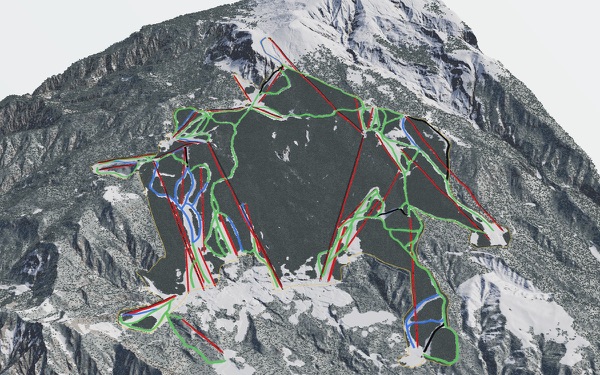 Yamagata Zao Onsen Ski Resort 3D trail map