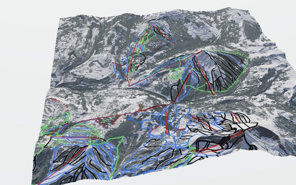 Yellowstone Club 3D trail map