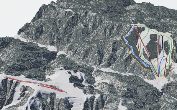Yogo Kogen Resort 3D trail map