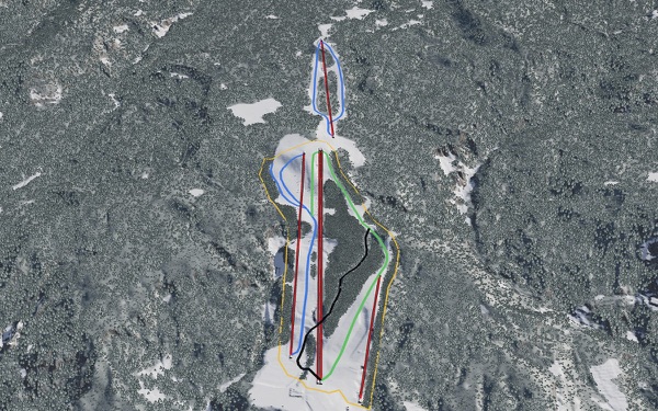 Yudonosan (湯殿山スキー場) 3D trail map