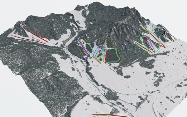 Yuzawa Nakazato Snow Resort 3D trail map