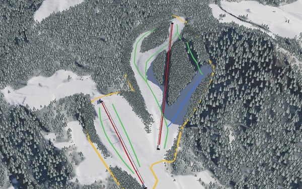 Zao Sarukura 3D trail map
